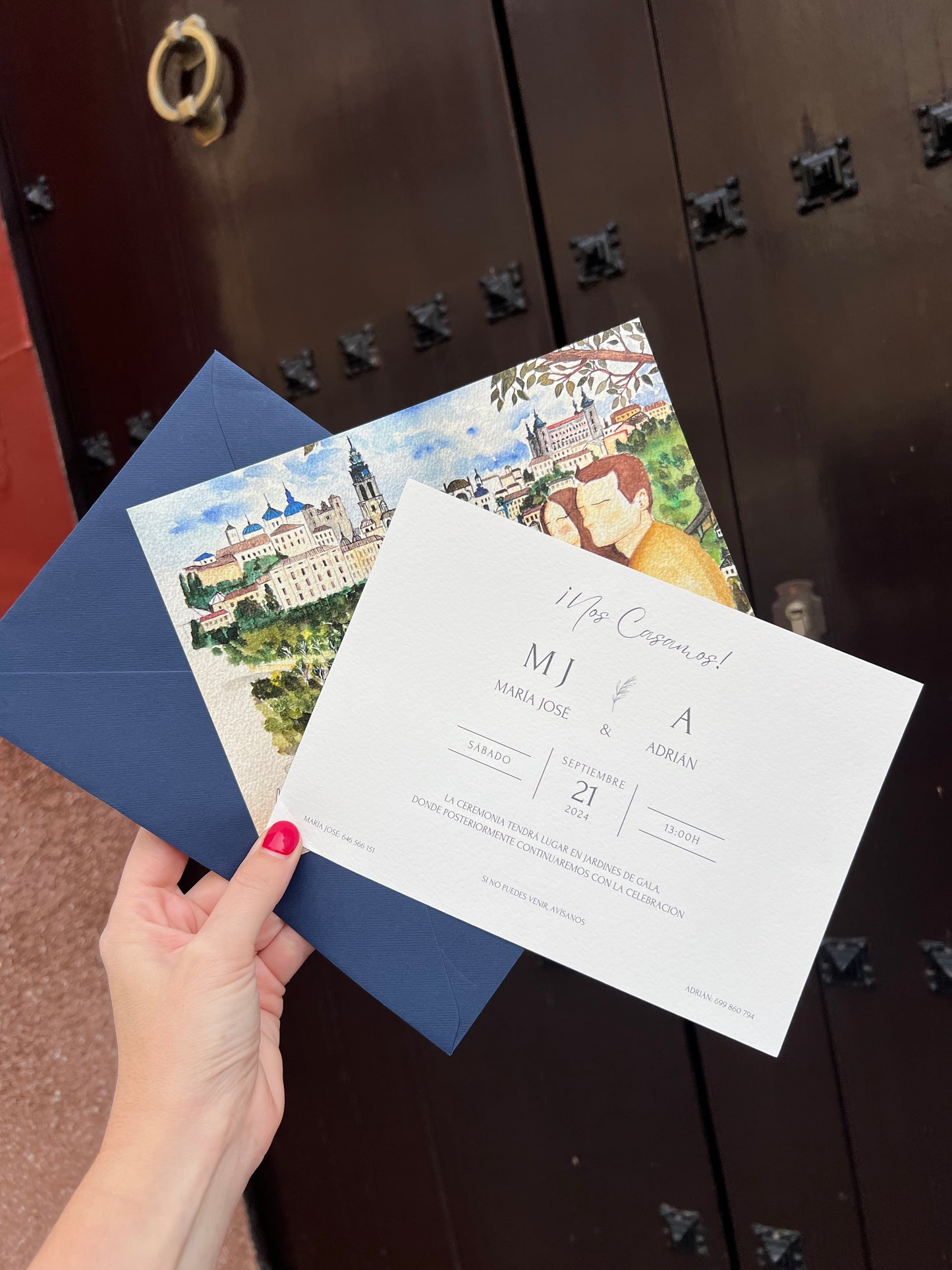 Invitación con acuarela