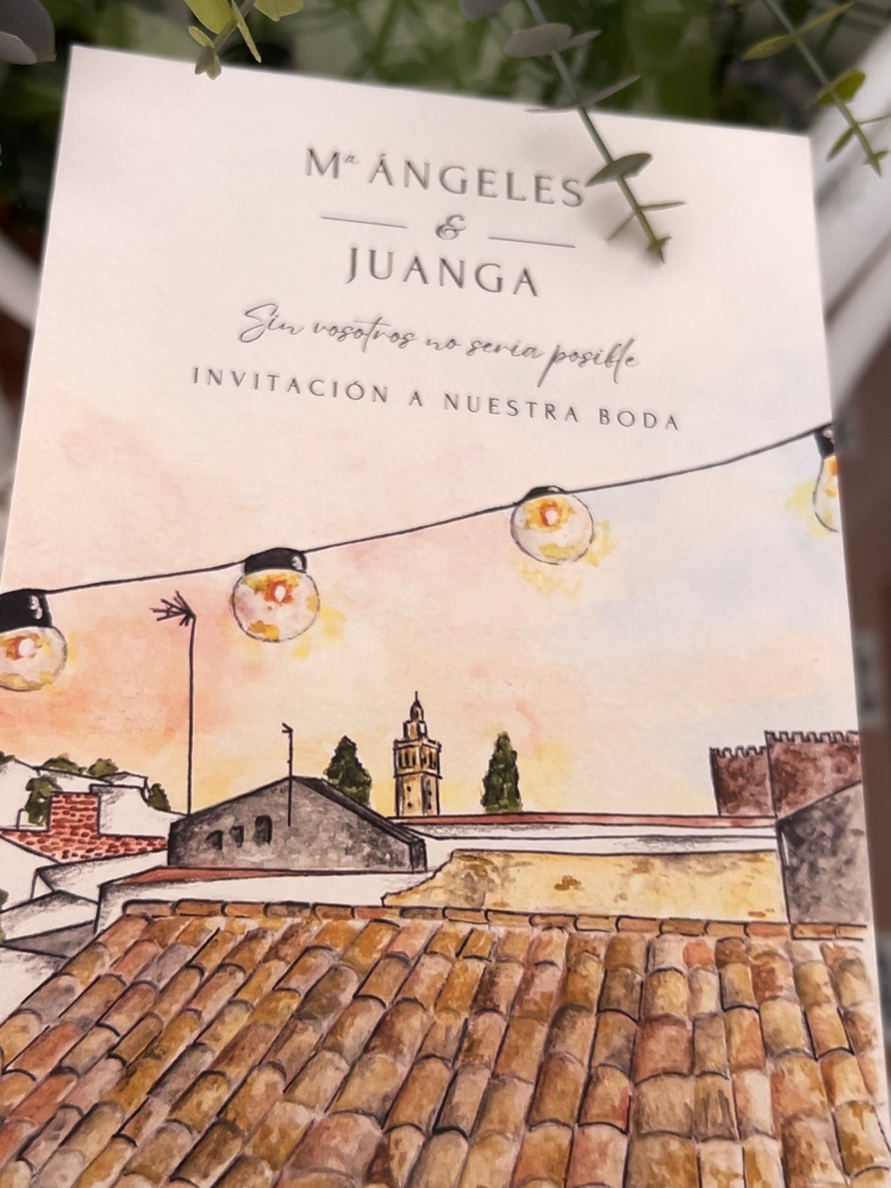 Invitaciones de boda personalizadas en acuarela