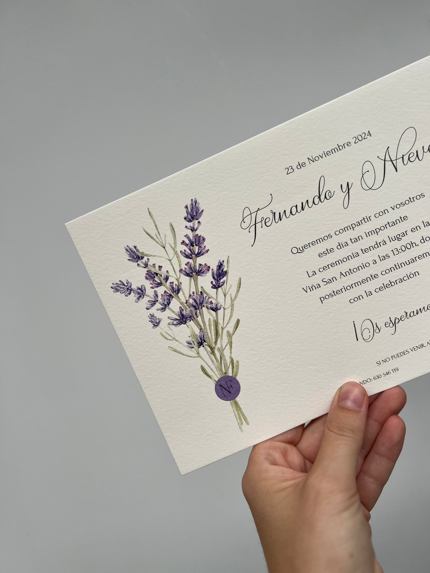 Invitación lavanda