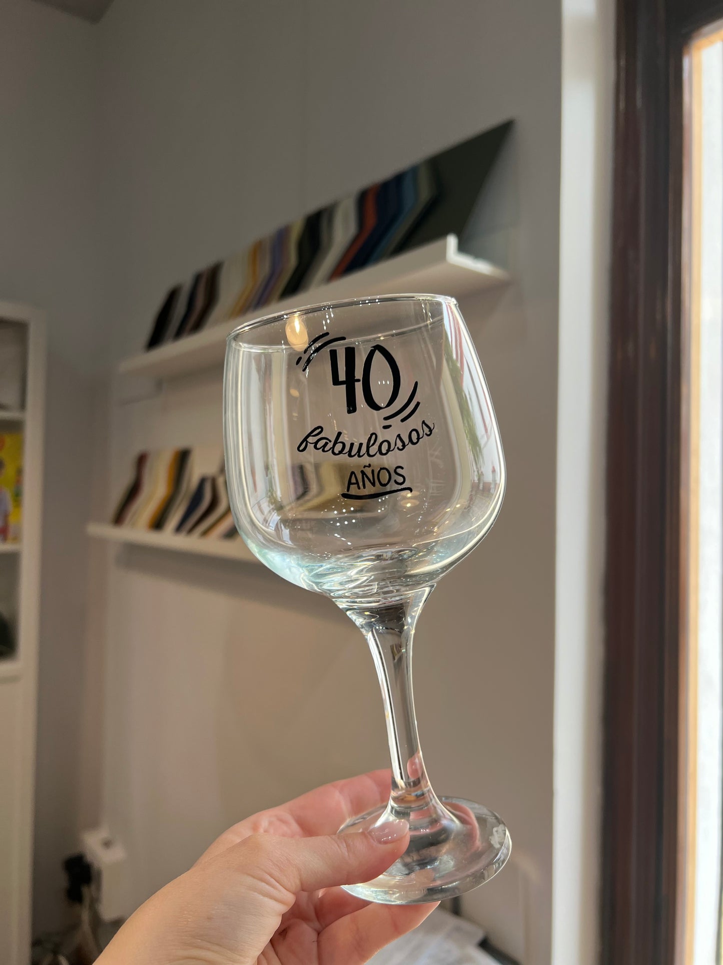 Copa personalizada con vinilo