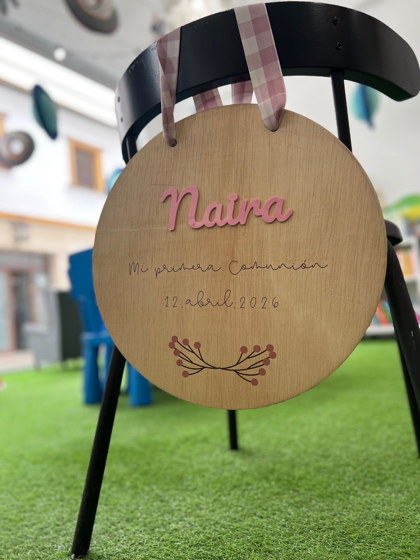 Cartel para silla niño/a de comunión