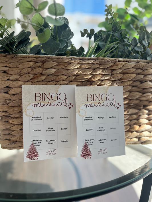 Bingo musical para bodas