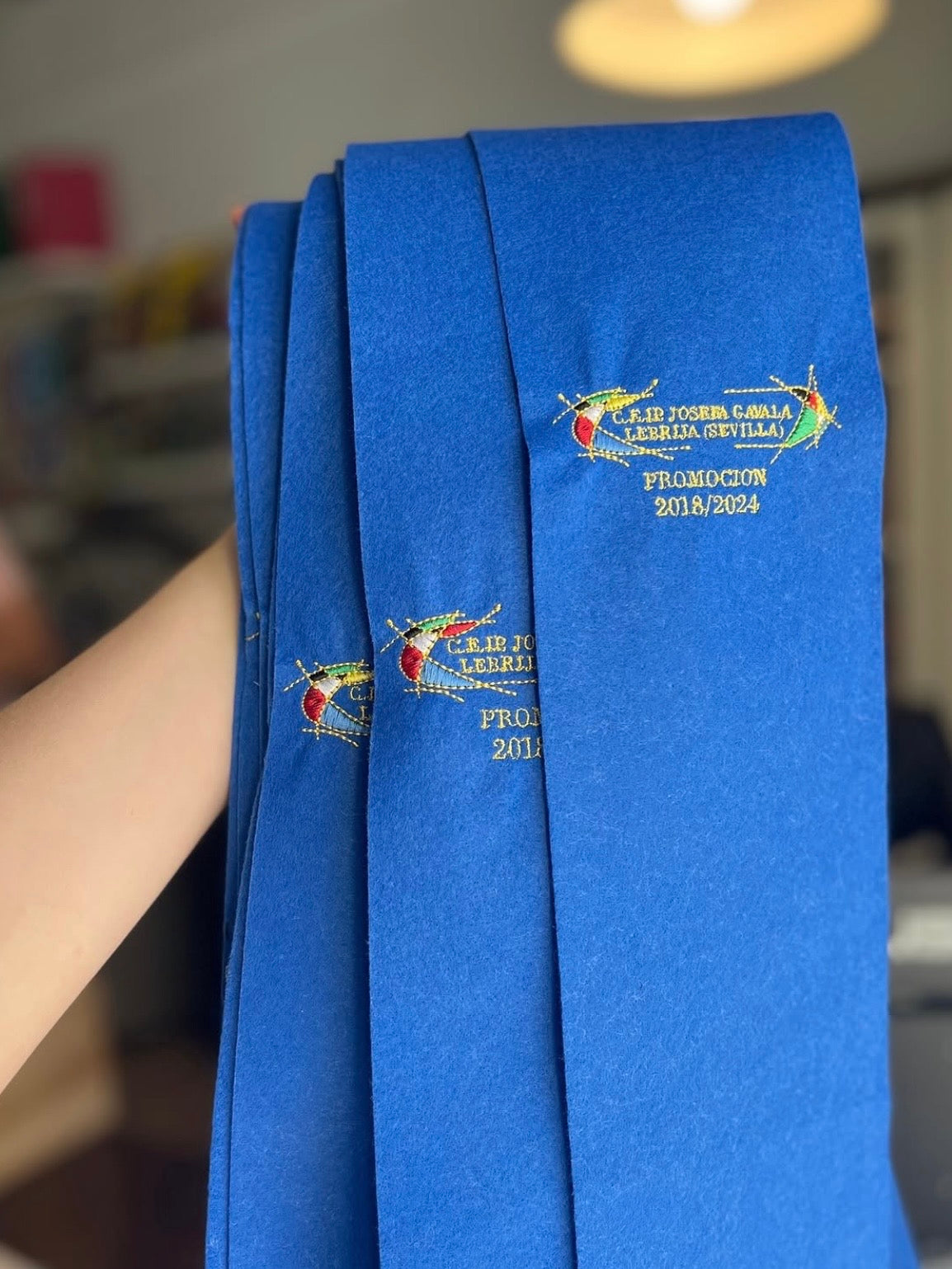 Becas de graduación bordadas