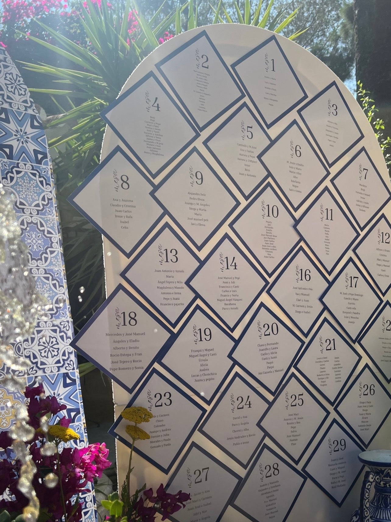 Seating plan diagonal