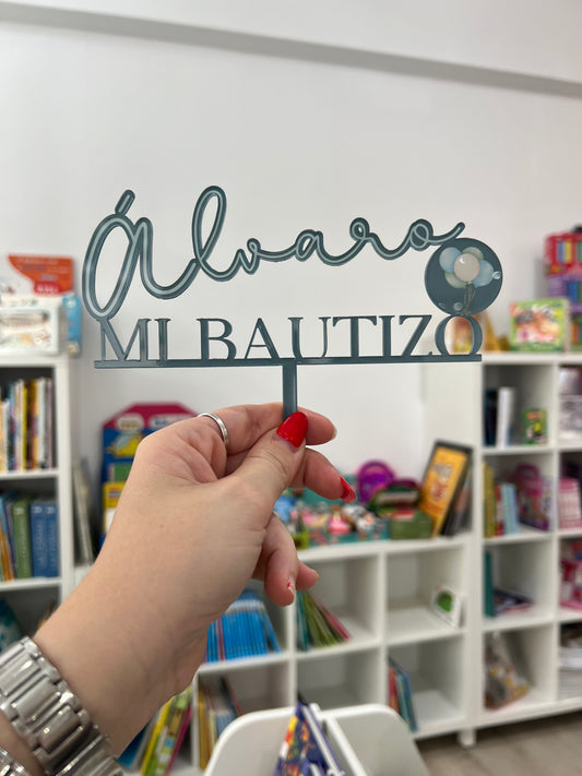 Topper para tartas de bautizo
