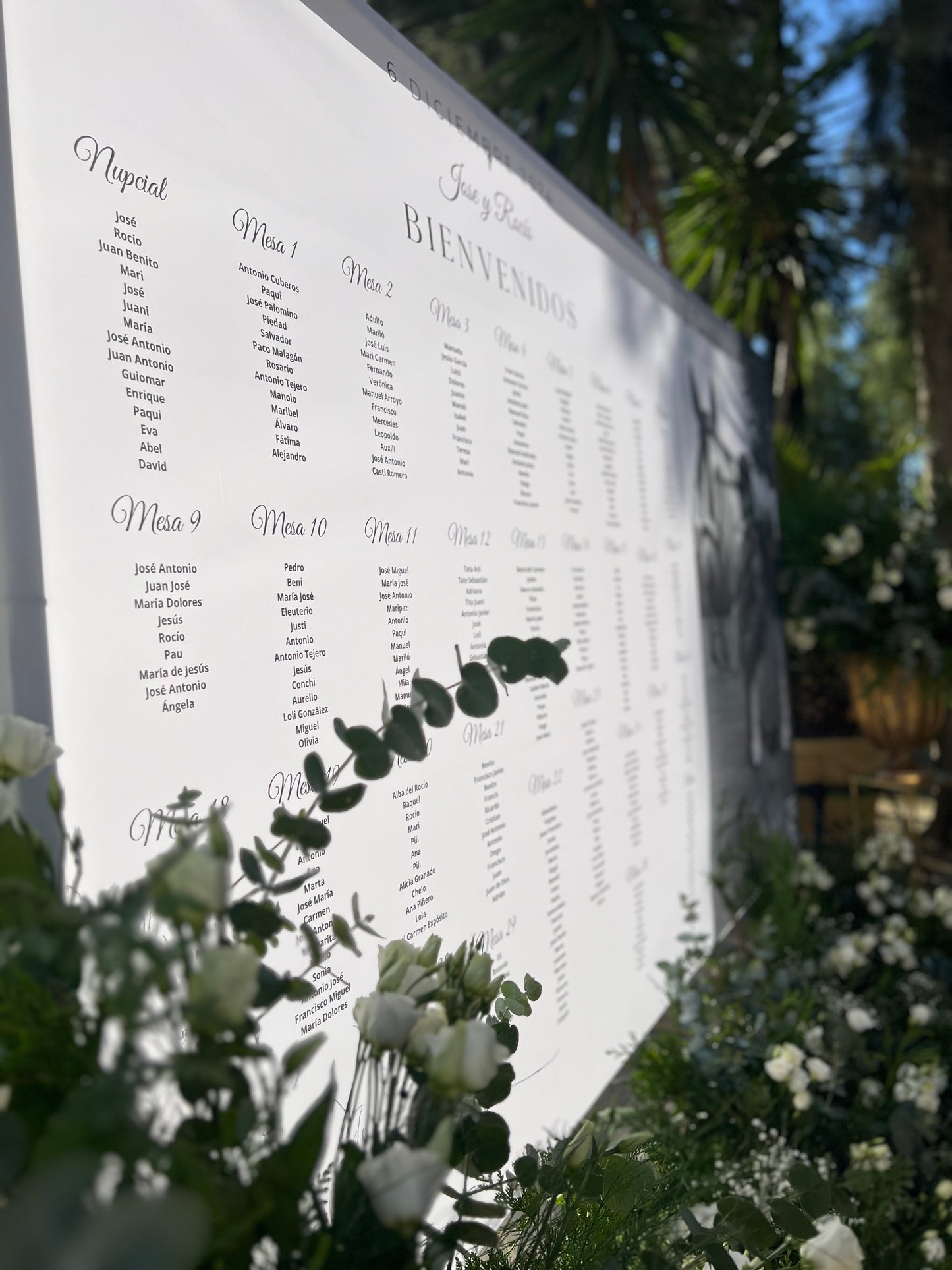 Seating plan en tela, 3 metros