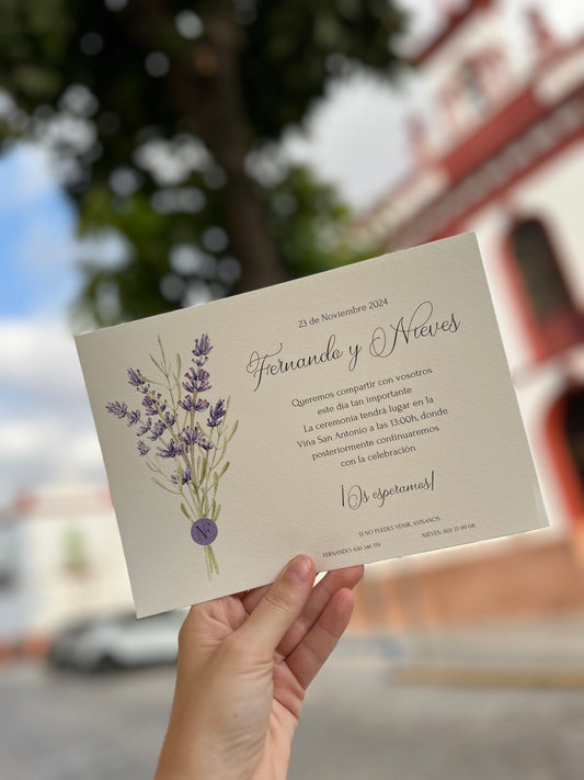 Invitación lavanda