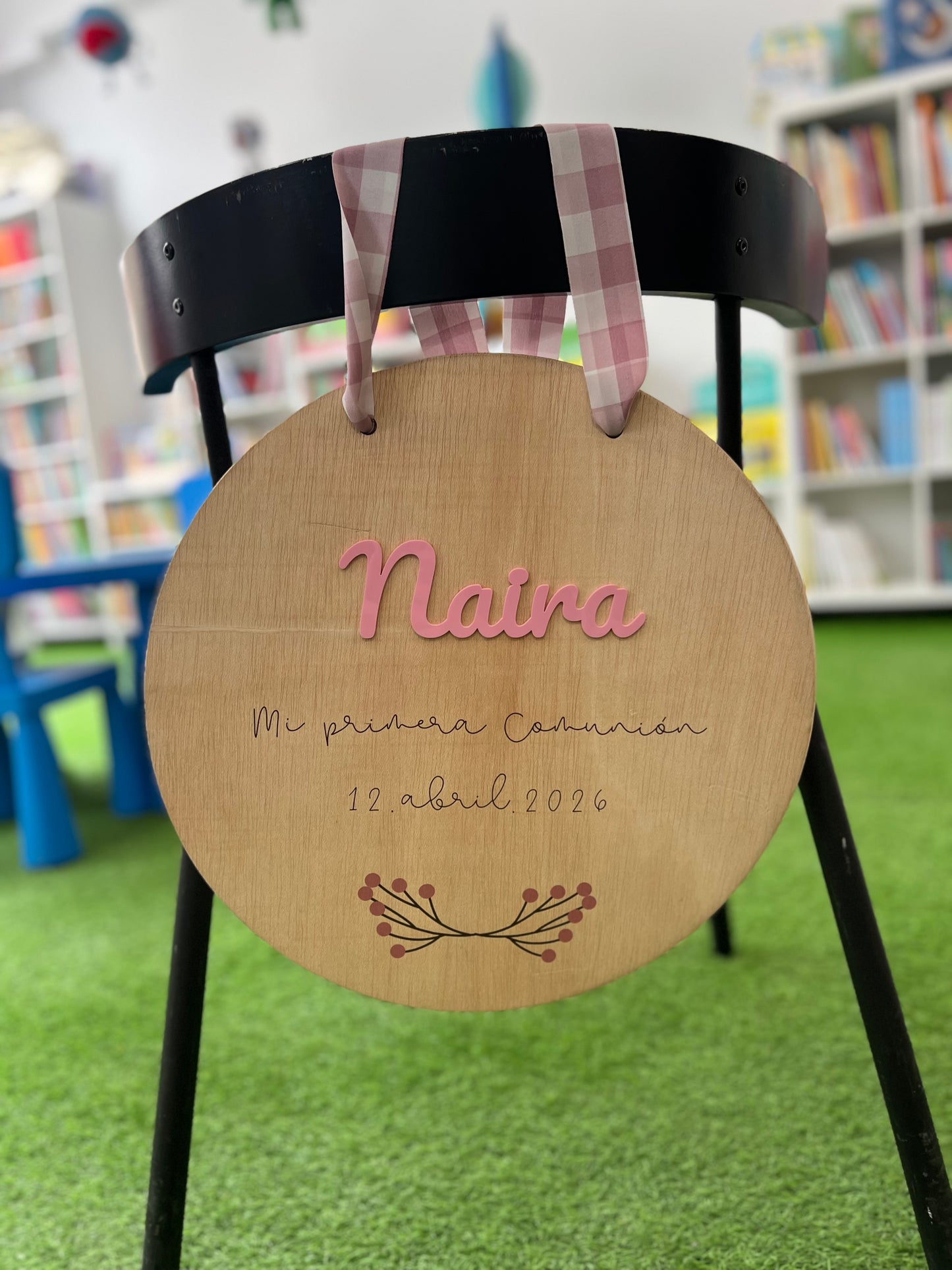 Cartel para silla niño/a de comunión