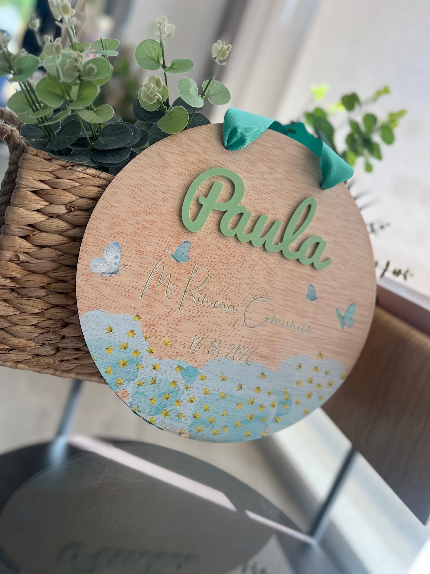 Cartel para silla niño/a de comunión