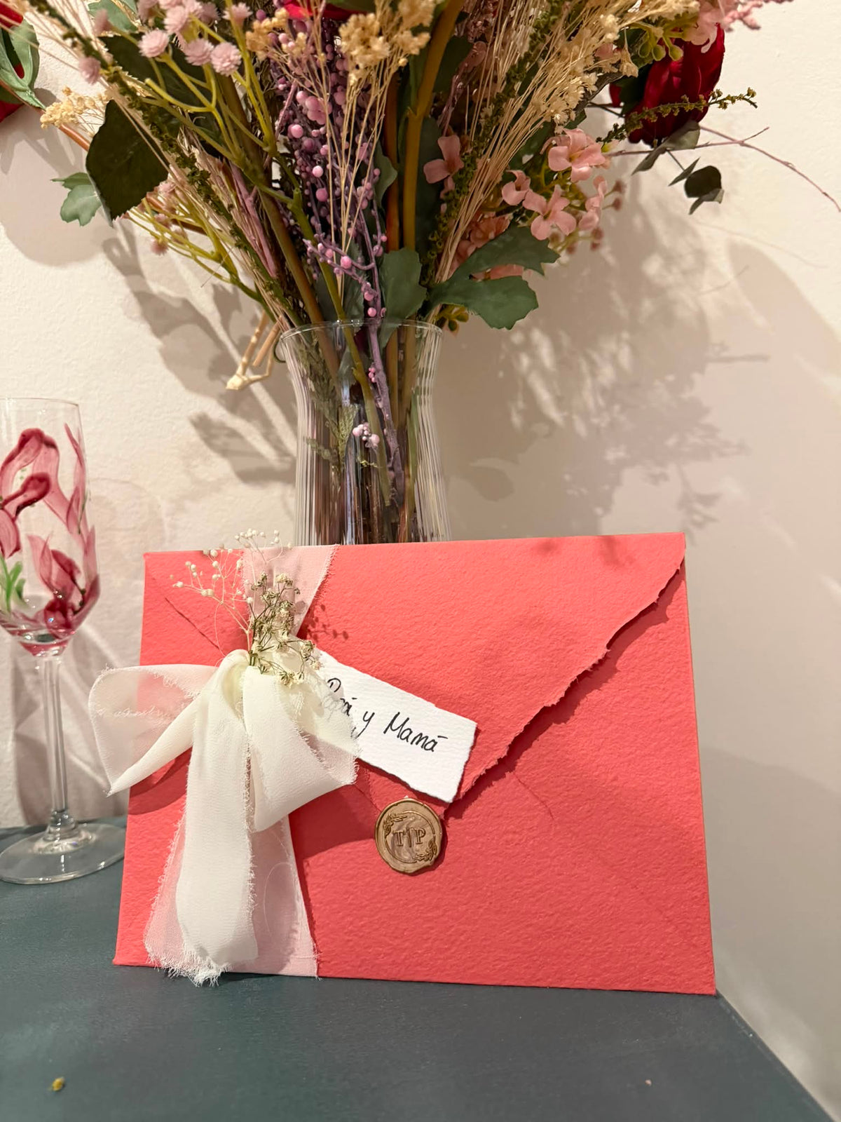 Invitación original ovalada