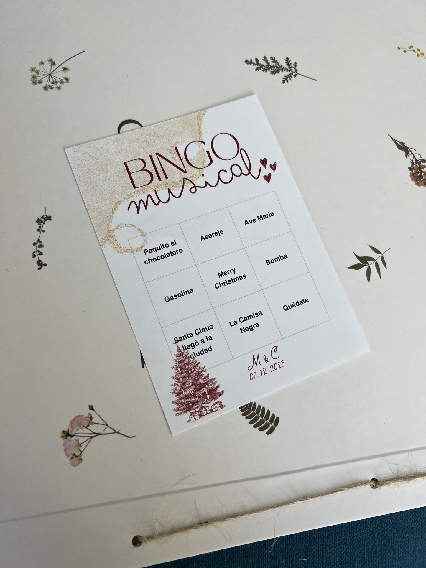 Bingo musical para bodas