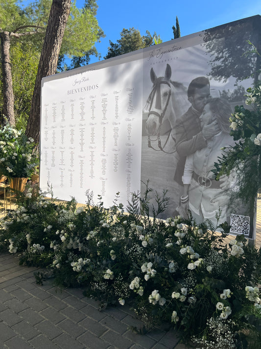 Seating plan en tela, 3 metros