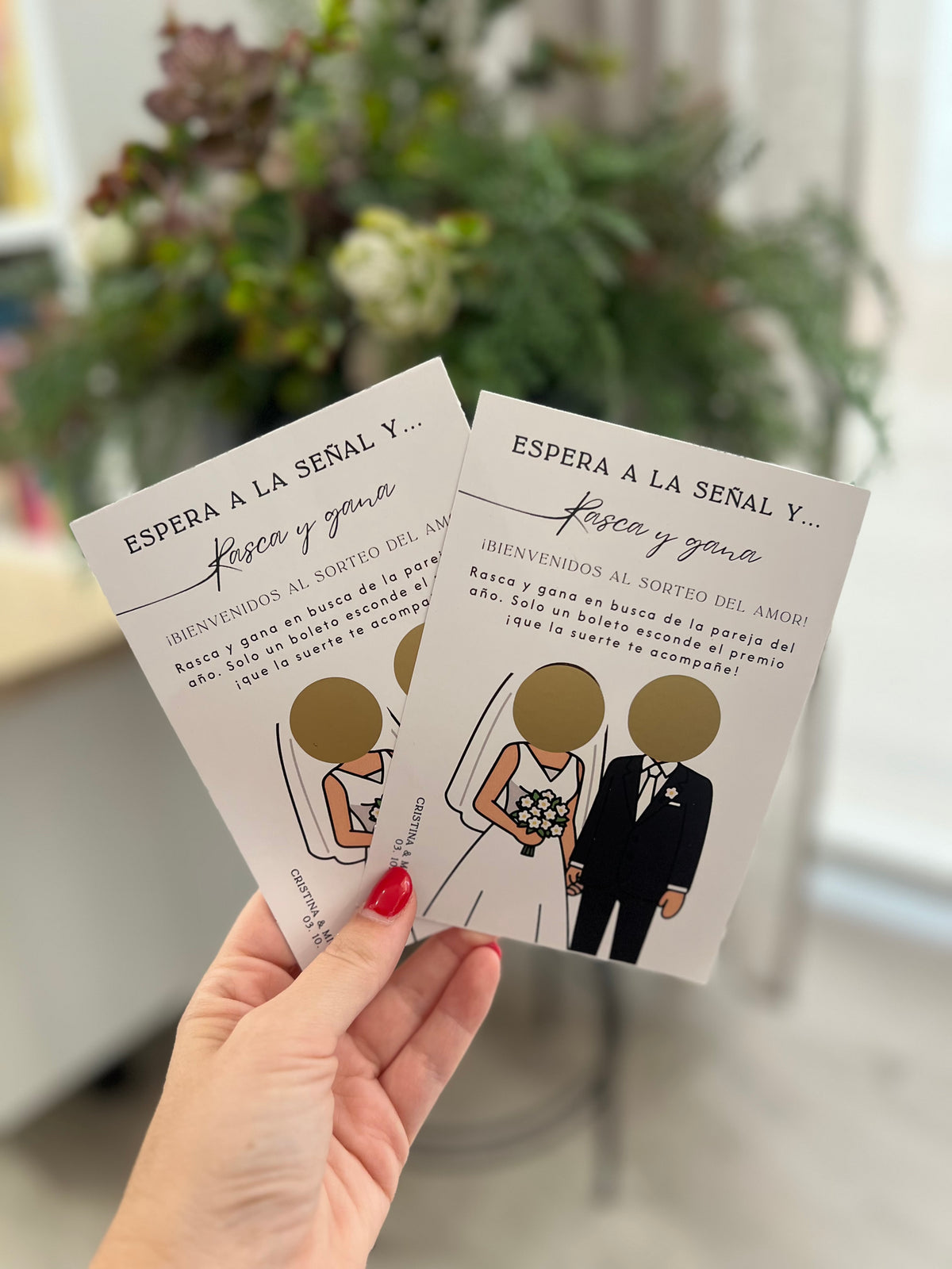 Rasca y gana versión novios