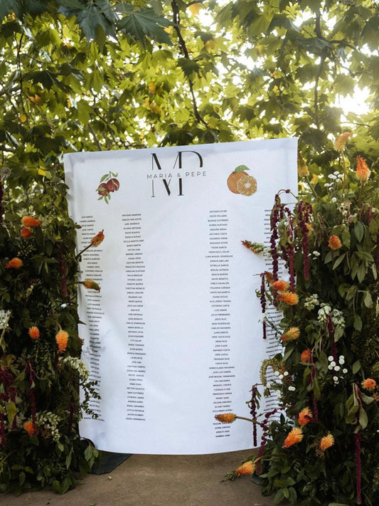 Sitting plan minimalista en tela