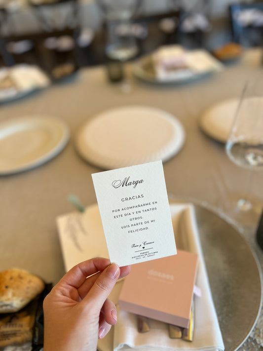 Tarjeta de agradecimiento